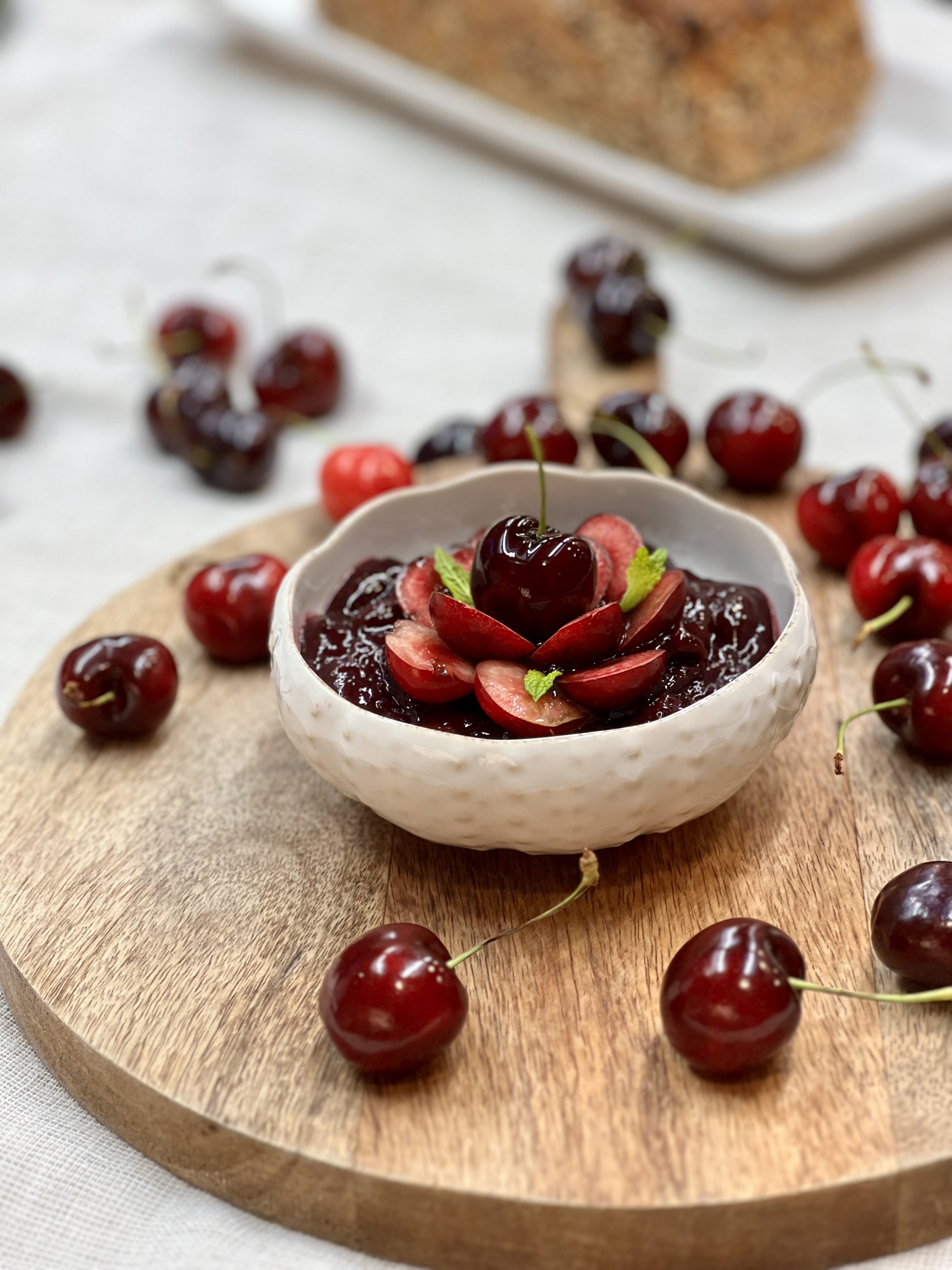 Compota de Cereja, Vinho do Porto e especiarias