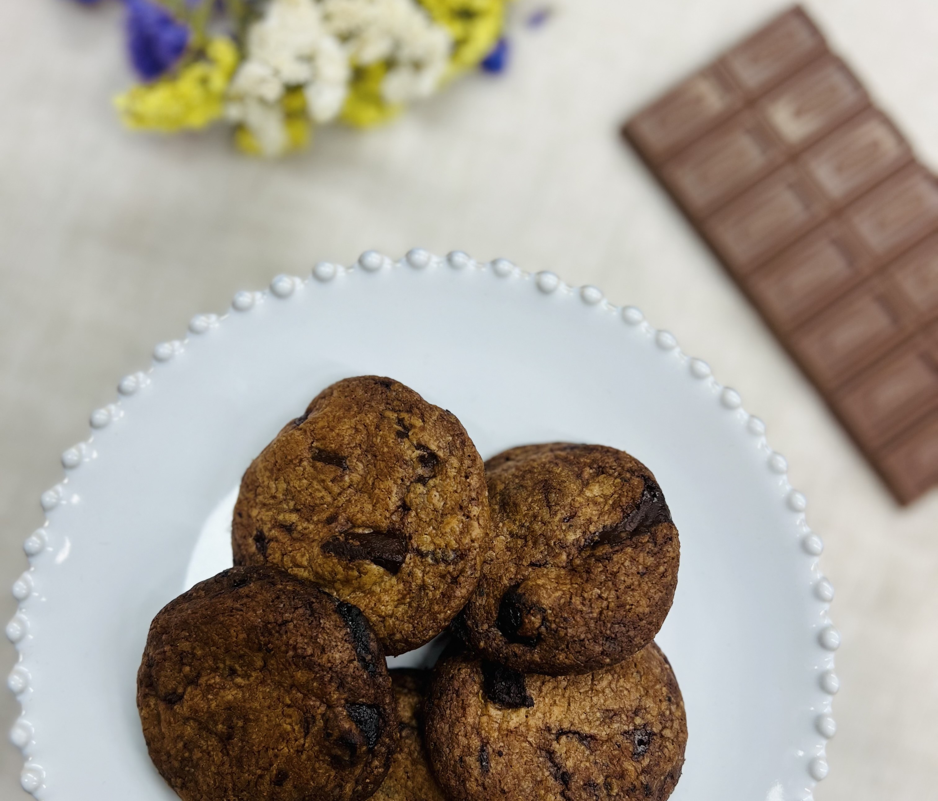 Bolachas pepitas de chocolate