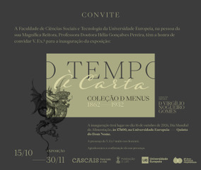 Exposição “Tempo à Carta” – Coleção de Menus da Coleção Privada do gastrónomo Virgílio Nogueiro Gomes