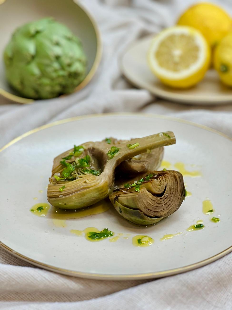 Alcachofras salteadas