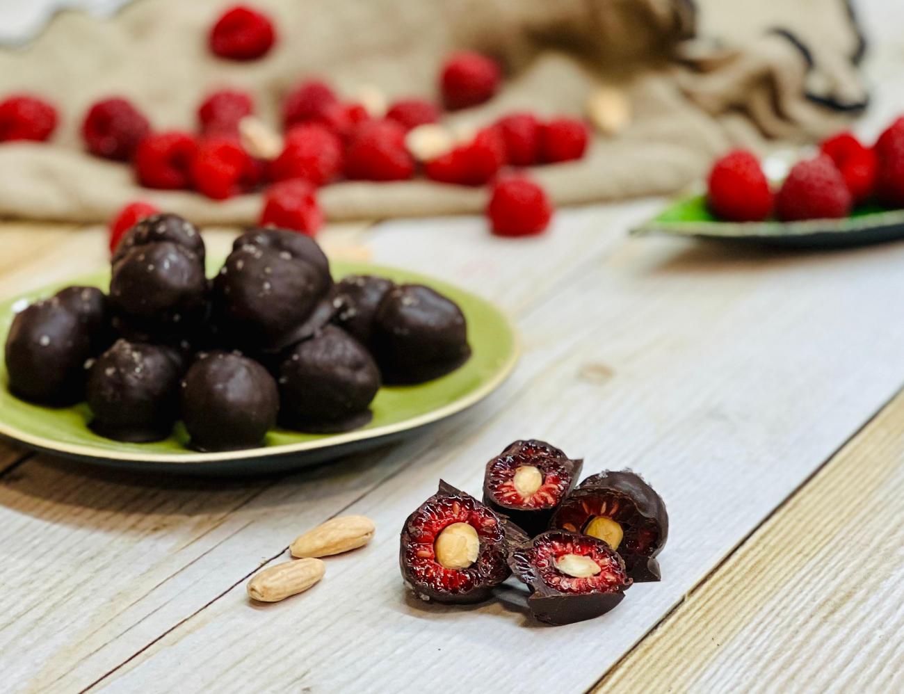 Bombons de framboesa