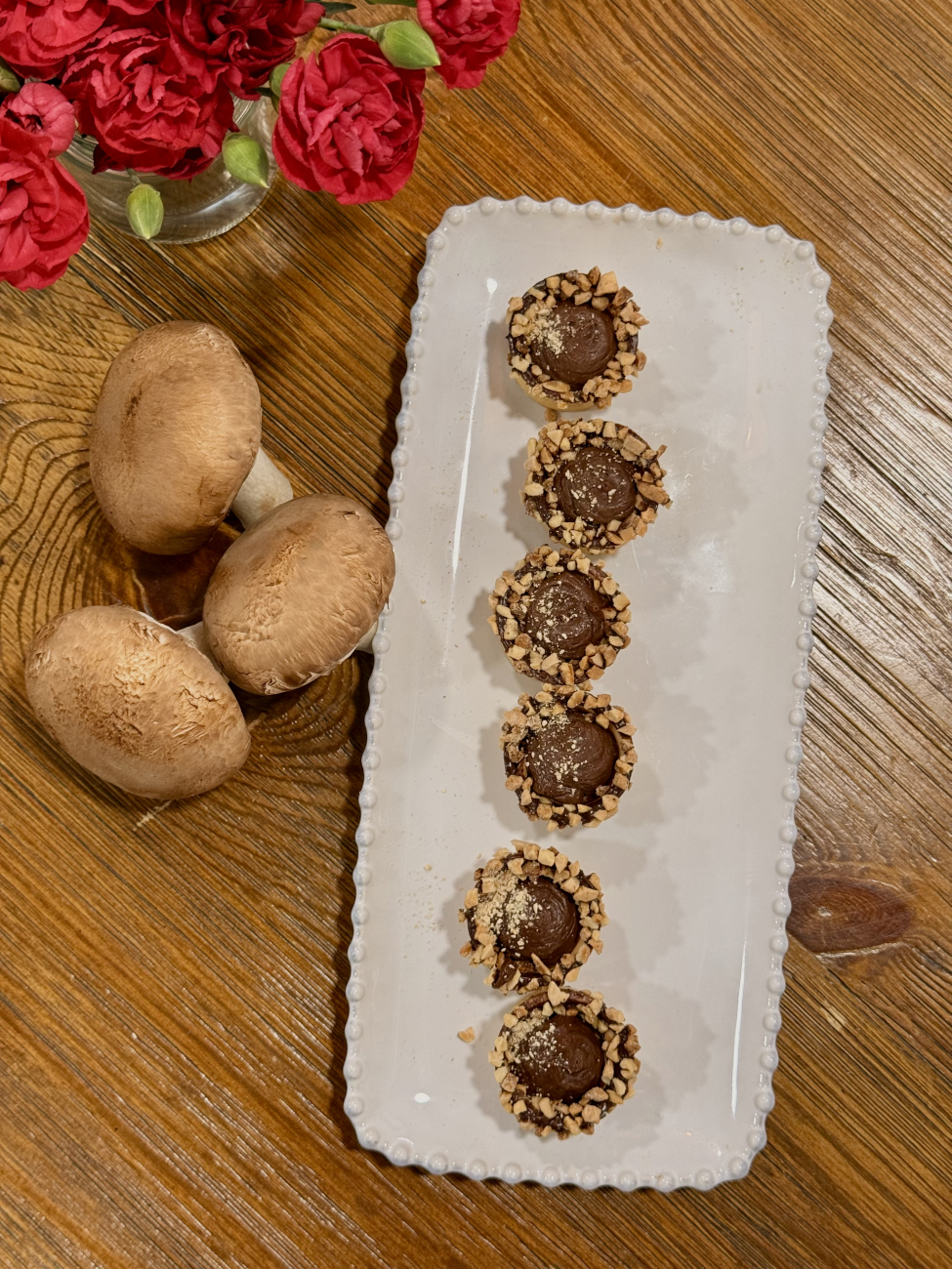 Pasticcini de chocolate e cogumelos