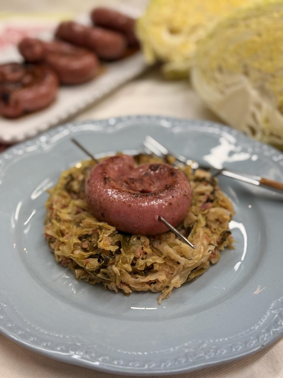 Chucrute com Salsichas 