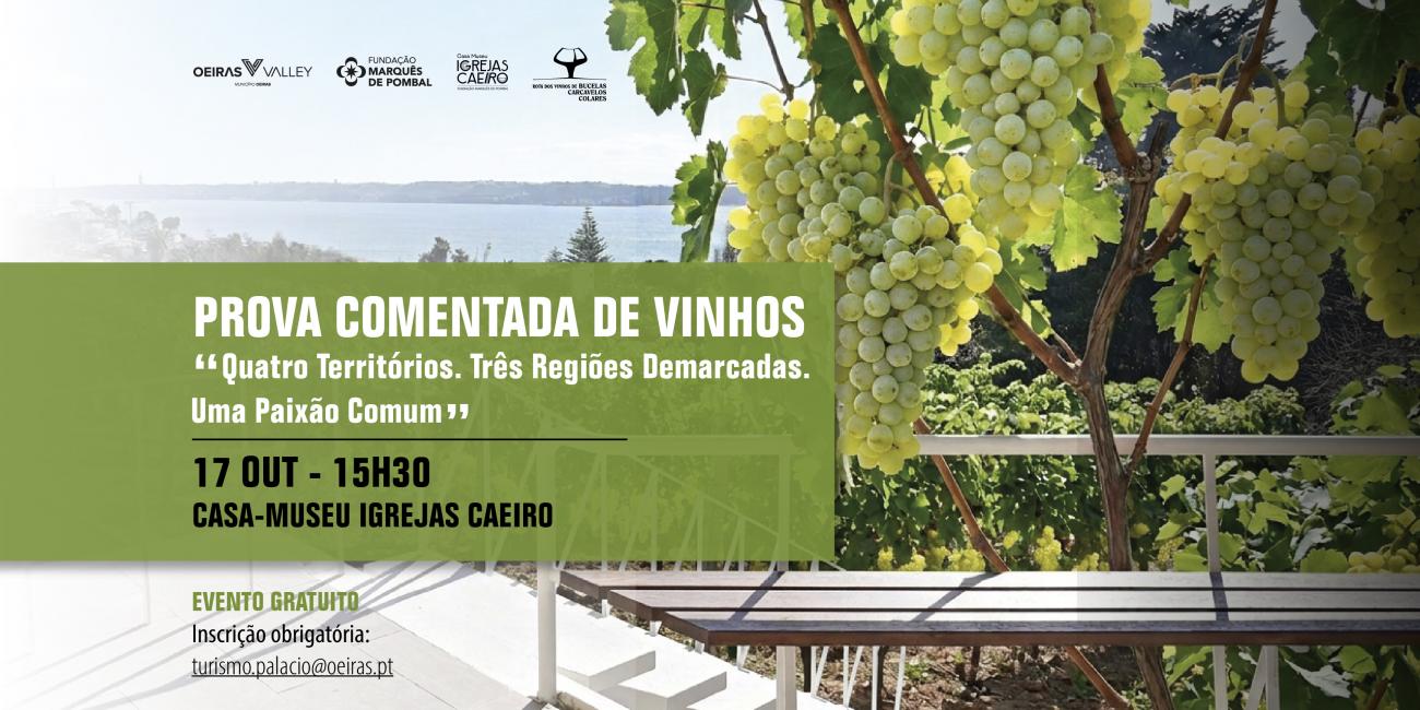Cascais promove os vinhos de Bucelas, Carcavelos e Colares em prova comentada em Oeiras